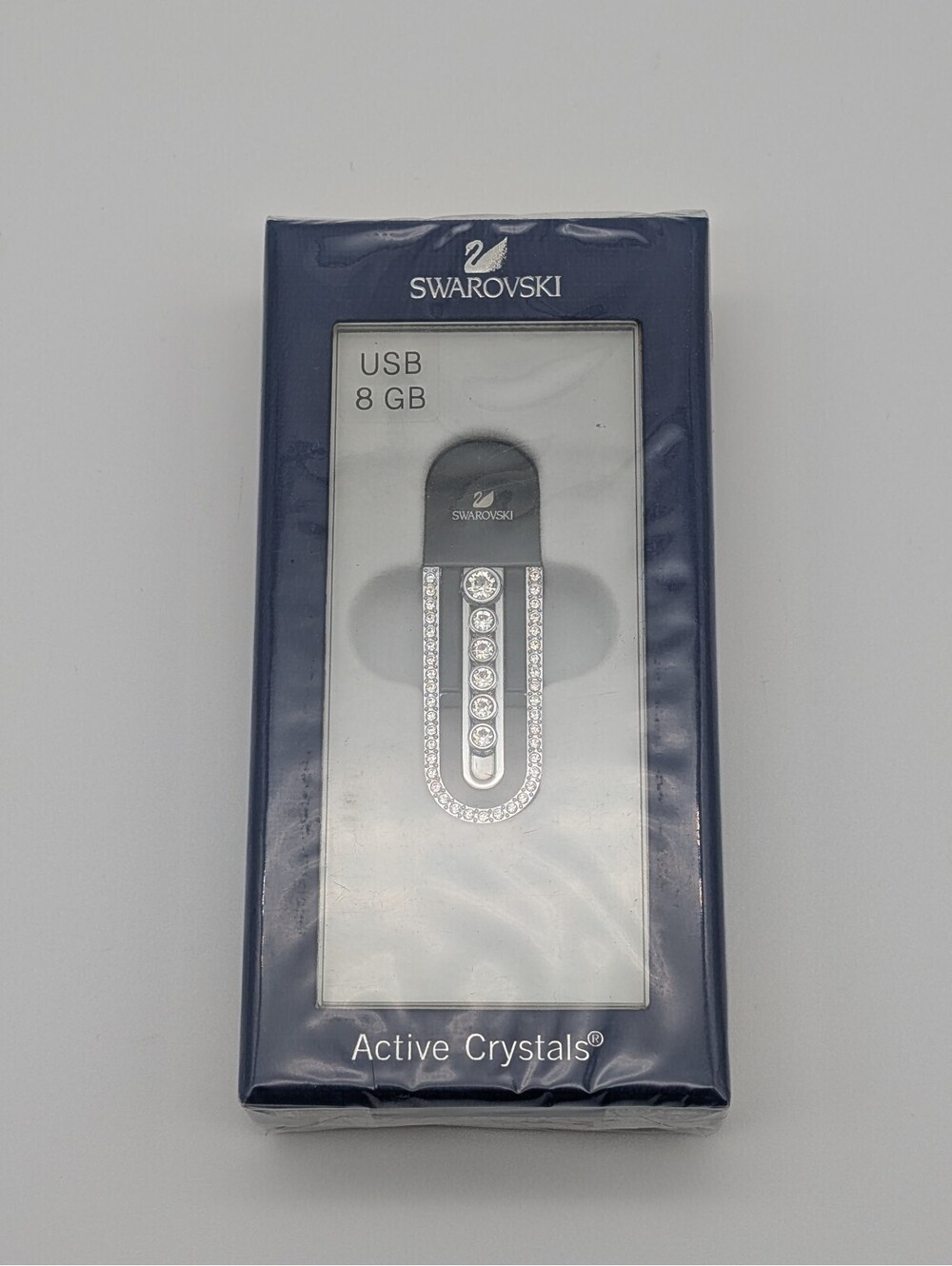 Swarovski Active Crystals 8GB USB Flash Drive New in Box Clear Crystals